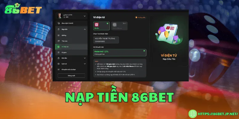 Nạp tiền nhanh chóng, nhiều phương thức, giao dịch cực an toàn